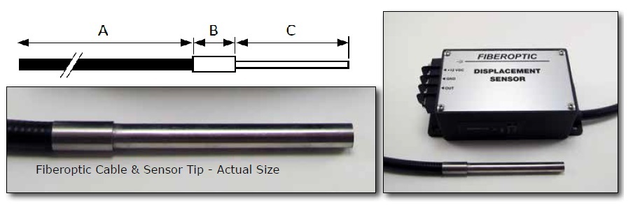 D240, Analog Output Reflectance Dependent Fiberoptic Displacement Sensor