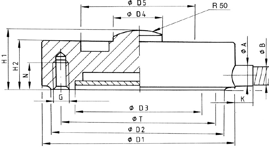 8526 Compression Load Cells Dimensions