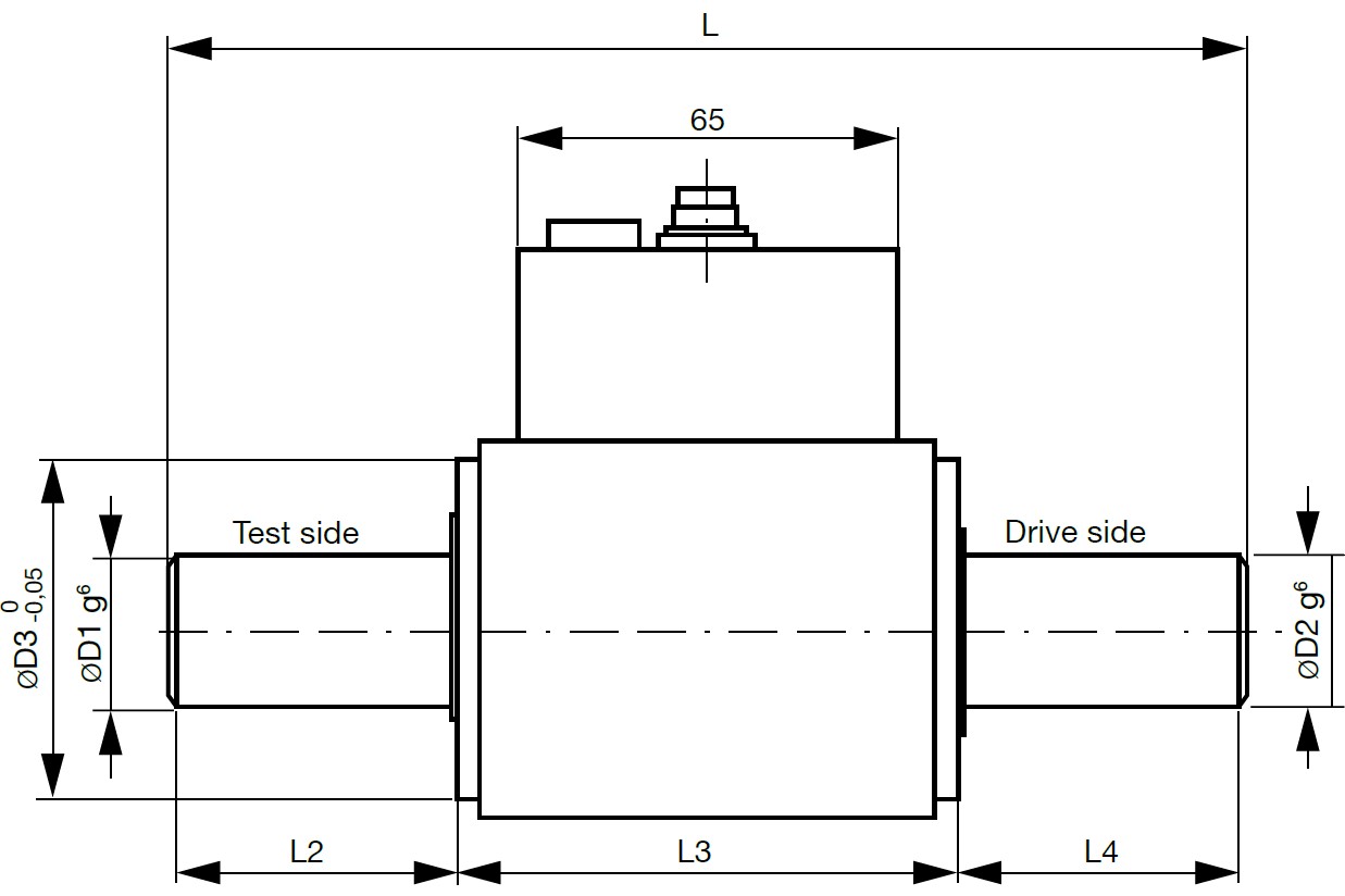 8661-Rotary Torque Sensor Dimensions