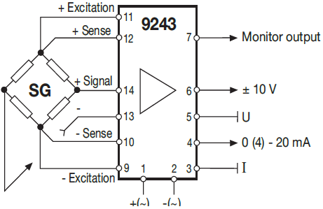 9243 6-wire connection diagram