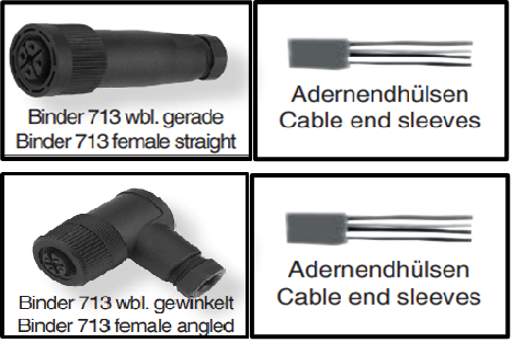 Binder 713 Connector, Cable Assemblies, Cable Assemblies