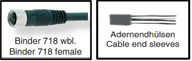 Binder 718, Cable Assemblies