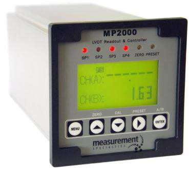 MP-2000, Dual channel AC LVDT Programmable Conditioner