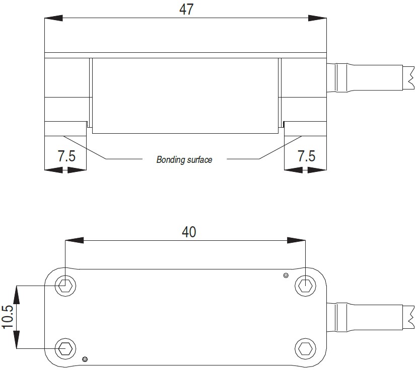 EPSI-Metal Strain Sensor Dimensions