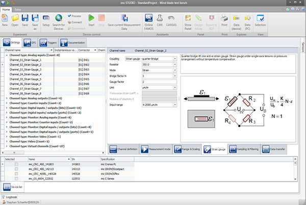 imc-STUDIO-Setup Strain Gauge Configuration