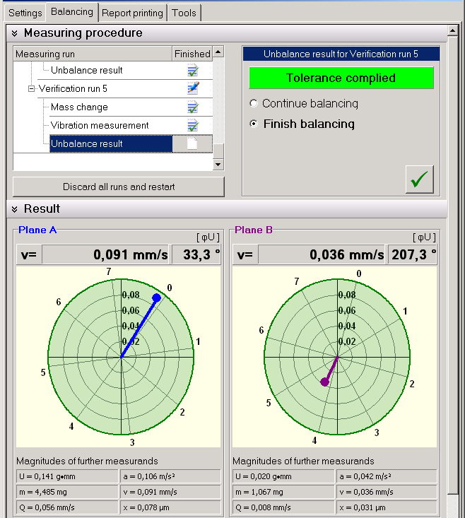 VM-BAL, VibroMetra Vibration & Balancing Software