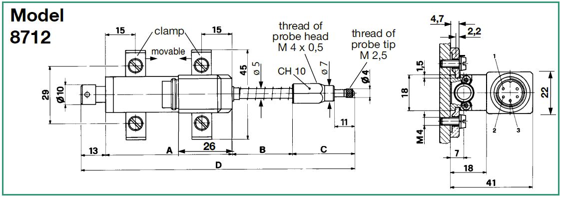 8712 - Potentiometric Linear Displacement Sensor